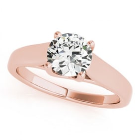 0.75 ctw Certified VS/SI Diamond Ring 18k Rose Gold