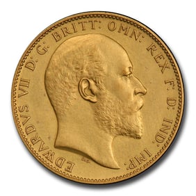 1902 Great Britain Gold Sovereign Edward