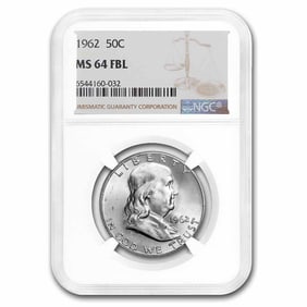 1962 Franklin Half Dollar MS-64 NGC