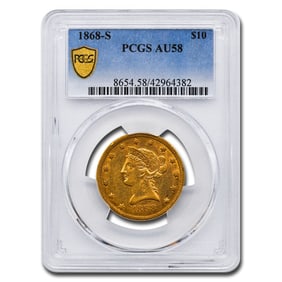 1868-S $10 Liberty Gold Eagle AU-58