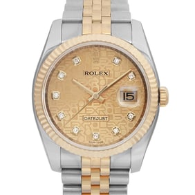 Rolex Datejust 36mm Steel Champagne Diamond