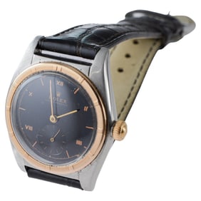 Rolex Rose Gold and Steel Bubble