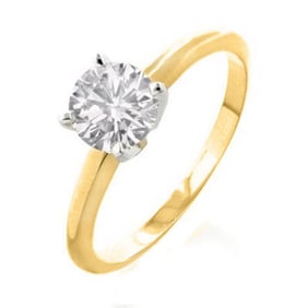 1.50 ctw Certified VS/SI Diamond Ring 2-Tone 18k 2-Tone Gold