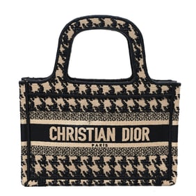 Christian Dior Canvas Houndstooth Embroidered Mini