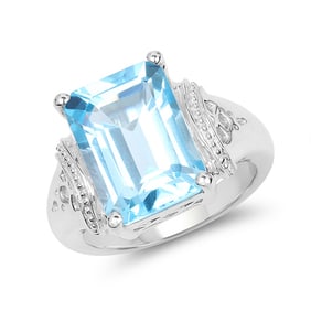 8.89 CT Genuine Swiss Blue Topaz