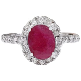 Ruby Diamond Ring In 14 Karat