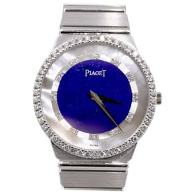 Piaget 18 Karat White Gold Lapis