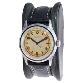Juvenia Early Stainless Steel Automatic Wristwatch,