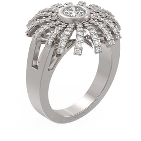 1.5 ctw Diamond Ring 18K White Gold