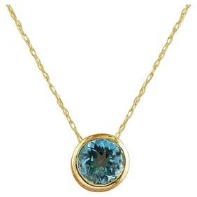 Topaz Necklace 14K Yellow Gold