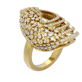 3 ctw Diamond Ring 18K Yellow Gold