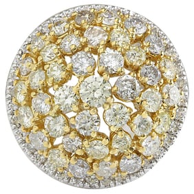 7.12 CTW Diamond Ring 14K White and Yellow Gold