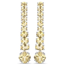 7.22 CT Genuine Citrine 14K White