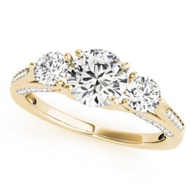 1.75 ctw VS/SI Diamond 3 Stone Ring 18k Yellow Gold