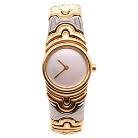 Bvlgari, 18K Gold Steel Quartz Watch