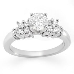 1.20 ctw Certified VS/SI Diamond Solitaire Ring 14k White Gold