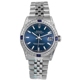 Rolex Datejust Blue Stick Dial Bezel