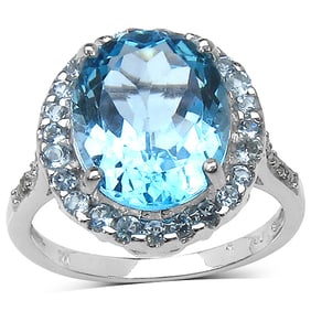 5.90 ct. t.w. Blue Topaz and