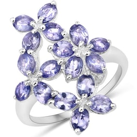 2.89 CT Genuine Tanzanite 14K White