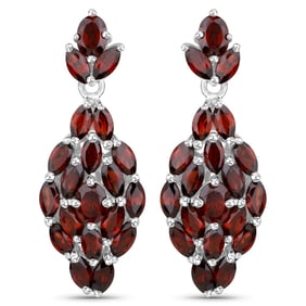 5.12 CT Genuine Garnet 14K White