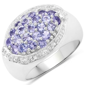 1.62 CT Genuine Tanzanite and White