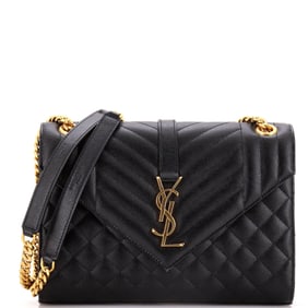 Saint Laurent Classic Monogram Envelope Satchel
