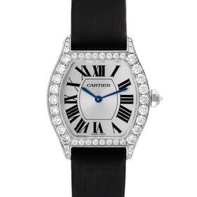 Cartier Tortue 18k White Gold Diamond