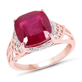 5.54 CT Genuine Glass Filled Ruby