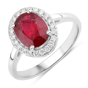 2.52 CT Genuine Ruby and White