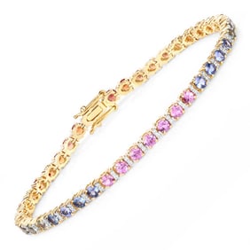 5.94 CT Genuine Multi Sapphire and