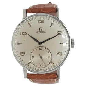 Omega Stainless Steel Wristwatch, Manual Winding,