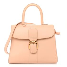 Delvaux Calfskin MM Brillant Satchel Nude