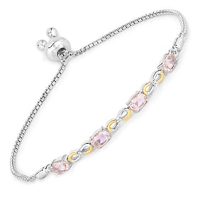 1.49 CT Genuine Morganite and White