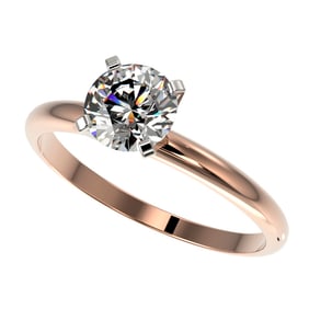 1.07 ctw Certified Quality Diamond Engagment Ring 10k Rose Gold