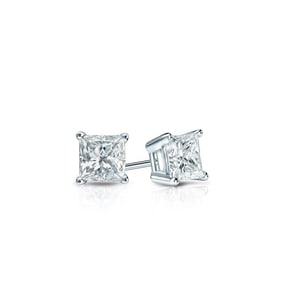 Natural 0.25 CTW Diamond Stud Earrings 14K White Gold