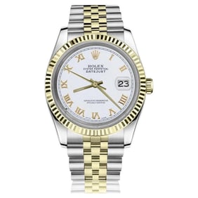 Rolex Datejust 69173 Two Tone White