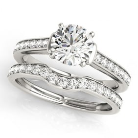 1.83 ctw Certified VS/SI Diamond 2pc Wedding Set 14k White Gold