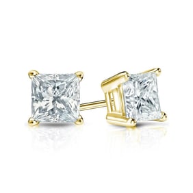 Natural 0.75 CTW Diamond Stud Earrings 14K Yellow Gold