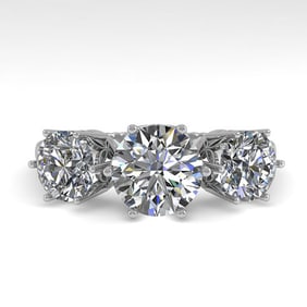 2 ctw Past Present Future VS/SI Diamond Ring 18k White Gold