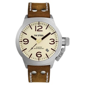 TW Steel 45mm Cream Dial Brown