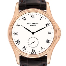 Patek Philippe Calatrava Rose Gold White