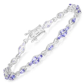 3.20 CT Genuine Tanzanite 14K White