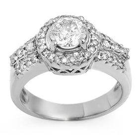 1.65 ctw Certified VS/SI Diamond Ring 18k White Gold