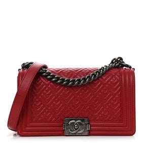 Chanel Lambskin Geometric Chevron Quilted Medium