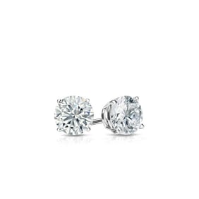 Natural 0.15 CTW Diamond Stud Earrings 14K White Gold