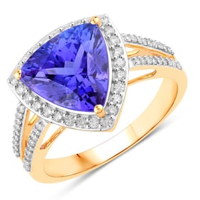 4.10 CT Genuine Tanzanite and White