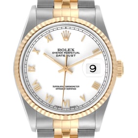 Rolex Datejust White Roman Dial Steel