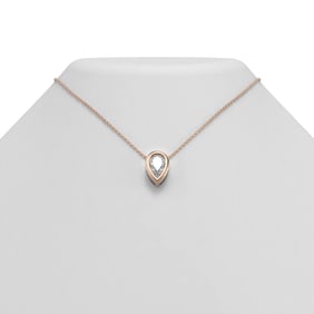 2 ctw Pear Diamond Necklace 18K Rose Gold