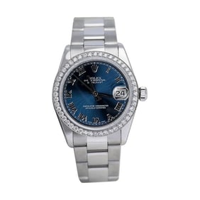Rolex Datejust Blue Roman Dial Diamond