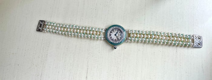 Marina J Edwardian Diamond, Enamel, Platinum,